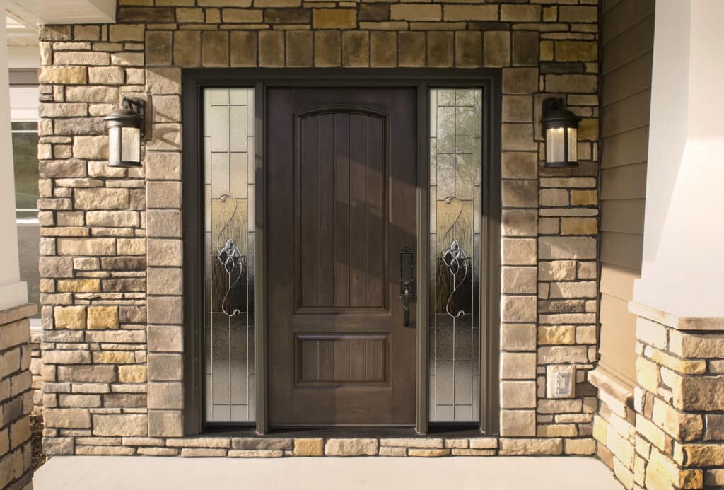 This hinged entry door in Portland, OR from Provia is a beautiful example.